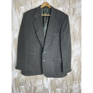 Vintage Robert Stock Mens Tweed Blazer Sport Coat Two Button Jacket 44R Casual